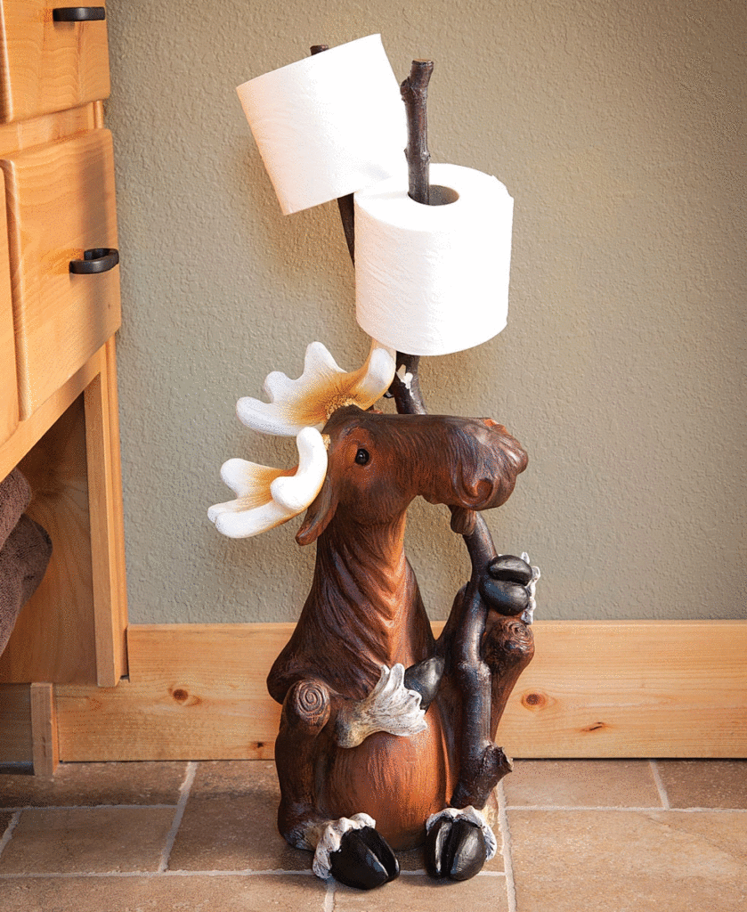 Moose Themed Bathroom Accessories Moose decor, Bear bathroom decor