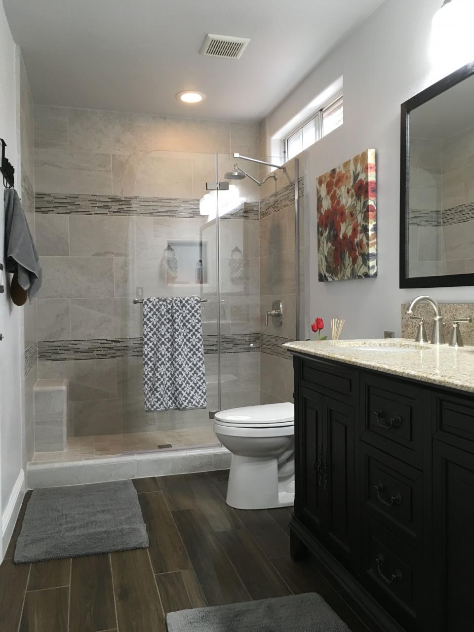 Bathtub to walk in shower conversion and remodel. Bathroom remodel