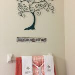 Bathroom decor hobby lobby metal wall art and towels from kohls. All