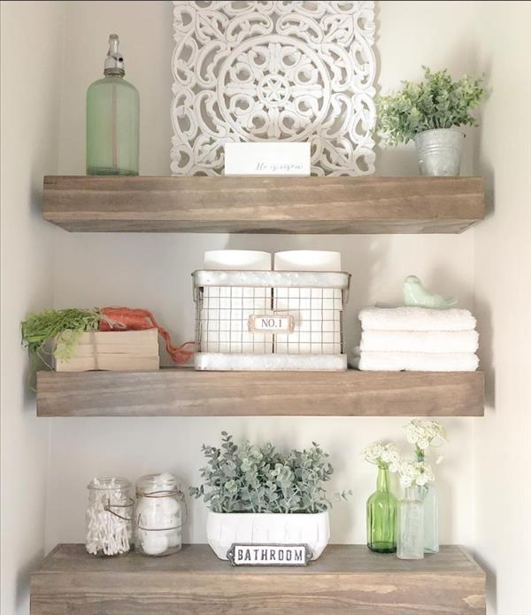 21 Brilliant Modern Bathroom Shelves Decor Ideas For Better Storage