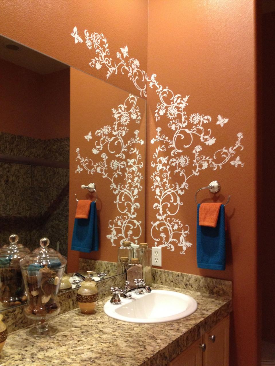 My Guest Bathroom (I Love My Cricut) Lighted bathroom mirror, Guest