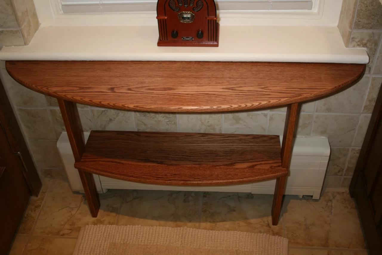 Hand Crafted Oak Bathroom Table by Fredric Blum Design