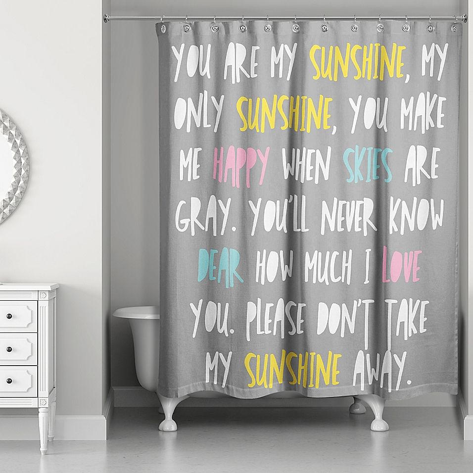 "You Are My Sunshine" Shower Curtain Bed Bath & Beyond Kid bathroom