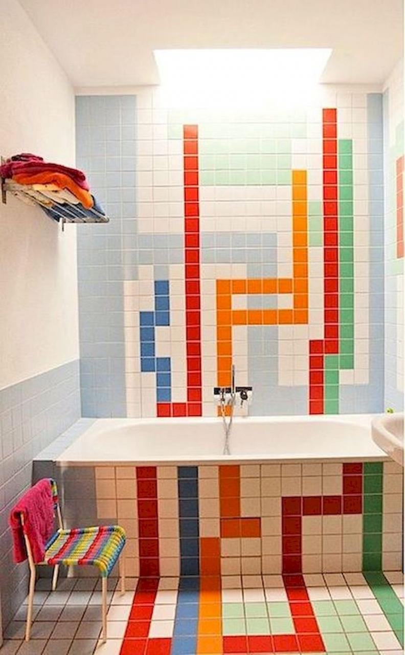 65 Colorful Bathroom Design and Remodel Ideas Colorful