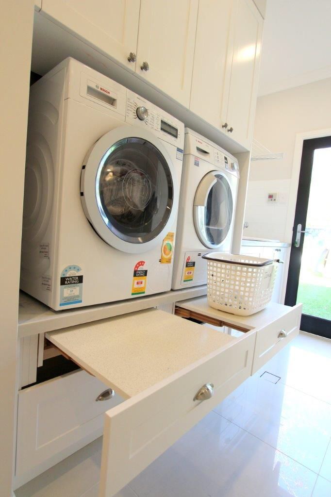 St Ives Laundry Machines at the right height so no bending Pull out