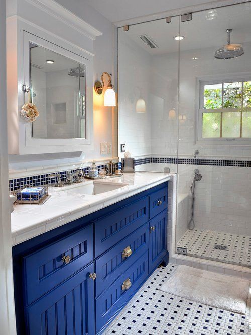 Royal Blue Bathroom Ideas Bathroom tile designs, Tile bathroom