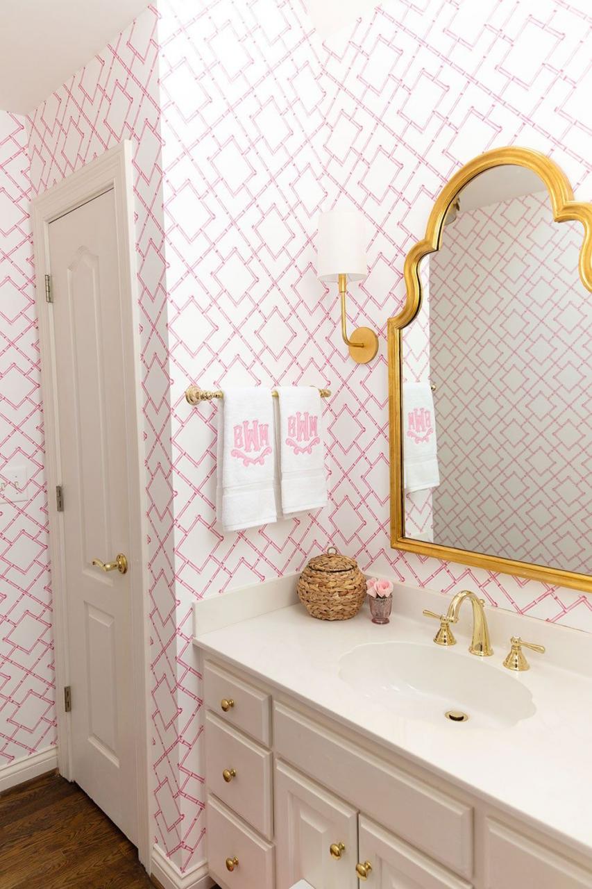 Preppy Pink Bathroom Reveal Pizzazzerie Room Makeover Bedroom, Room