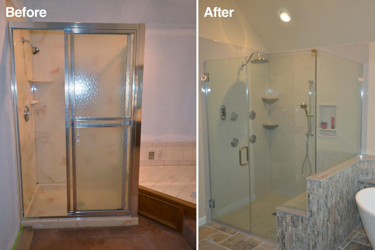 Master bathroom remodel with a standing shower Bathroom remodel