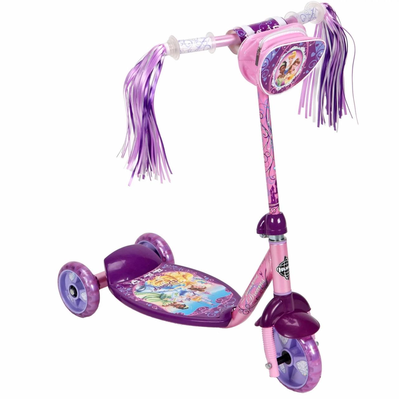 Huffy Disney Princess 3Wheel Preschool Scooter, Pink/Purple Walmart