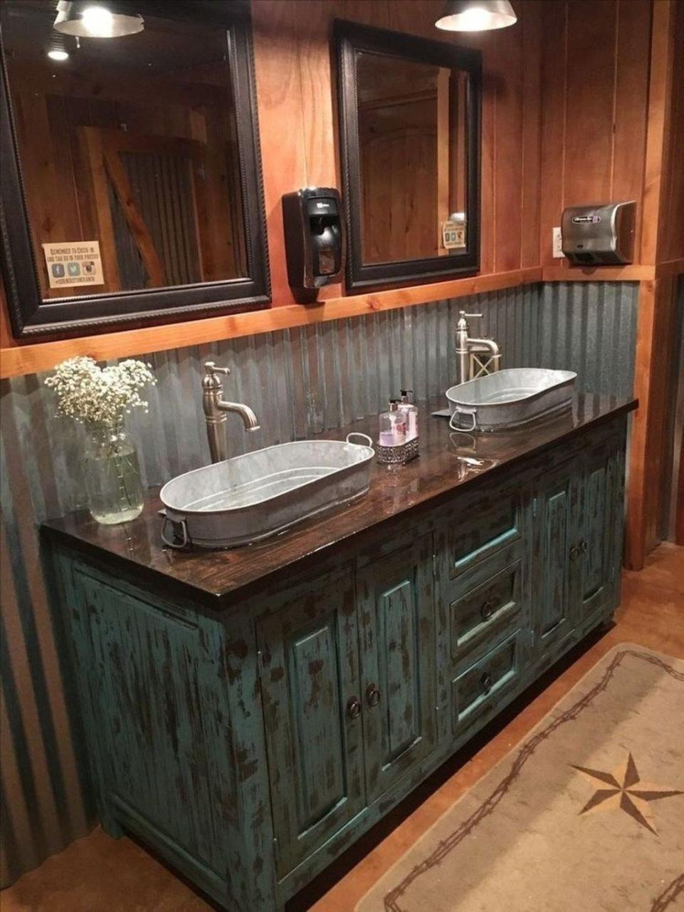 AWESOME DIY RUSTIC BATHROOM DECOR IDEAS FRUGAL LIVING Rustic