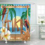 CYNLON Popular Tropical Tiki Patterns Designs Totem Pole Palm Tree