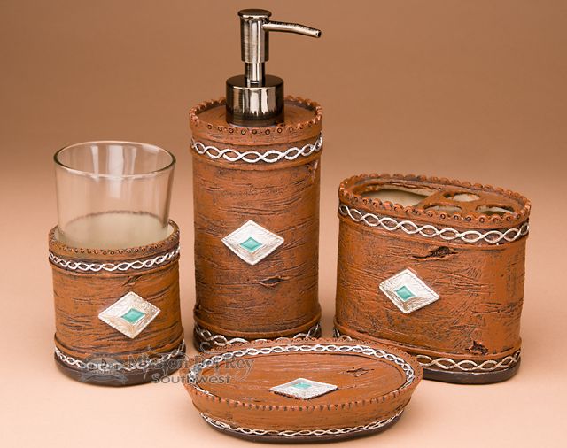 4 Piece Rustic Native Bath Set Navajo (bs10) (With images) Bath sets