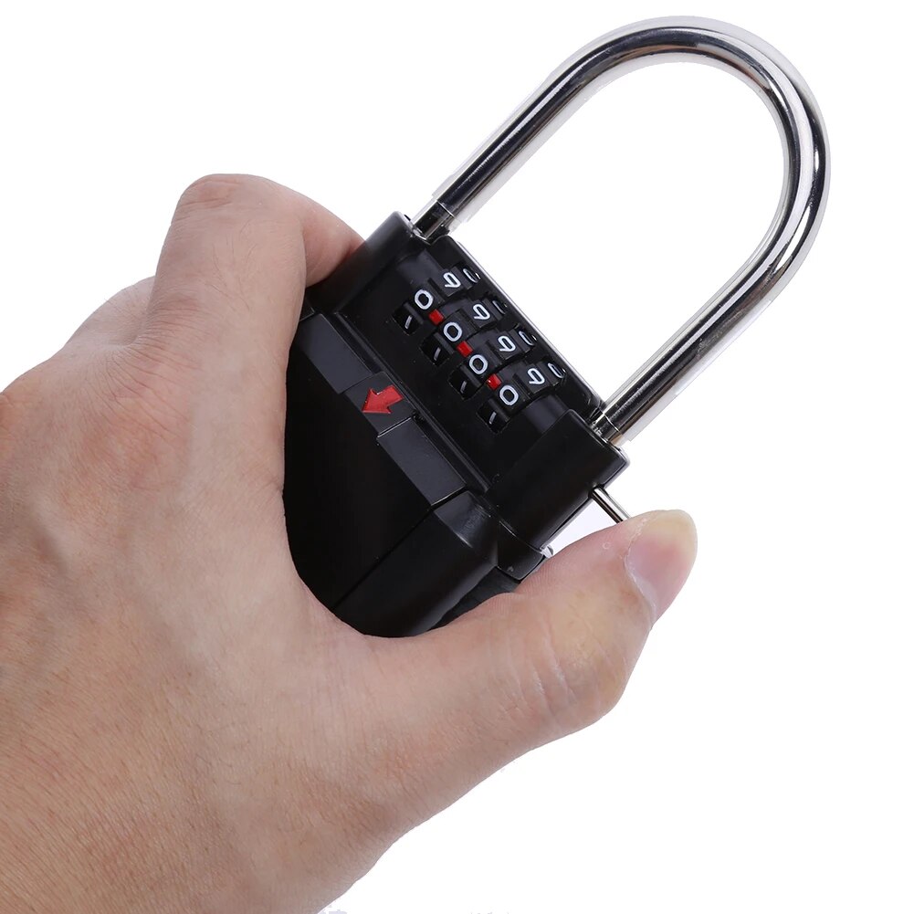 4 Digits Combination Password Hook Keyed Locks Secret Security Padlock