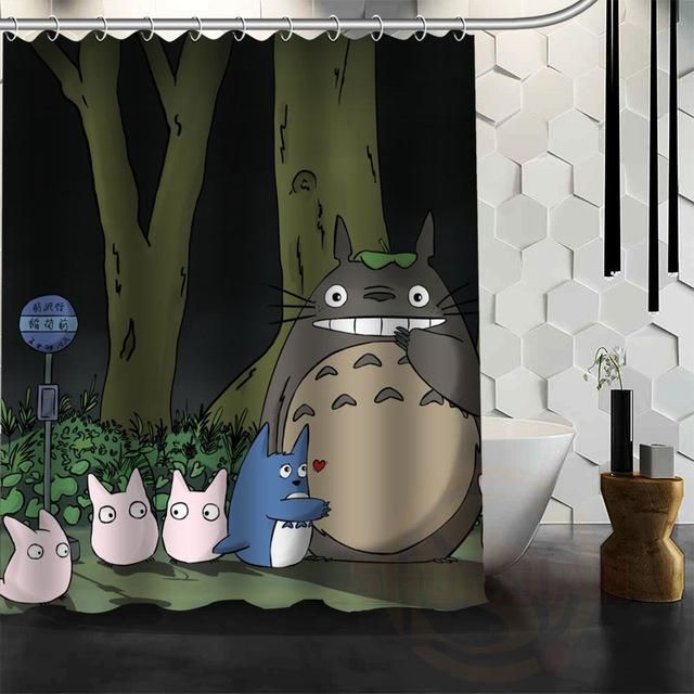 New All Studio Ghibli Character Totoro custom Shower Curtain Cartoons