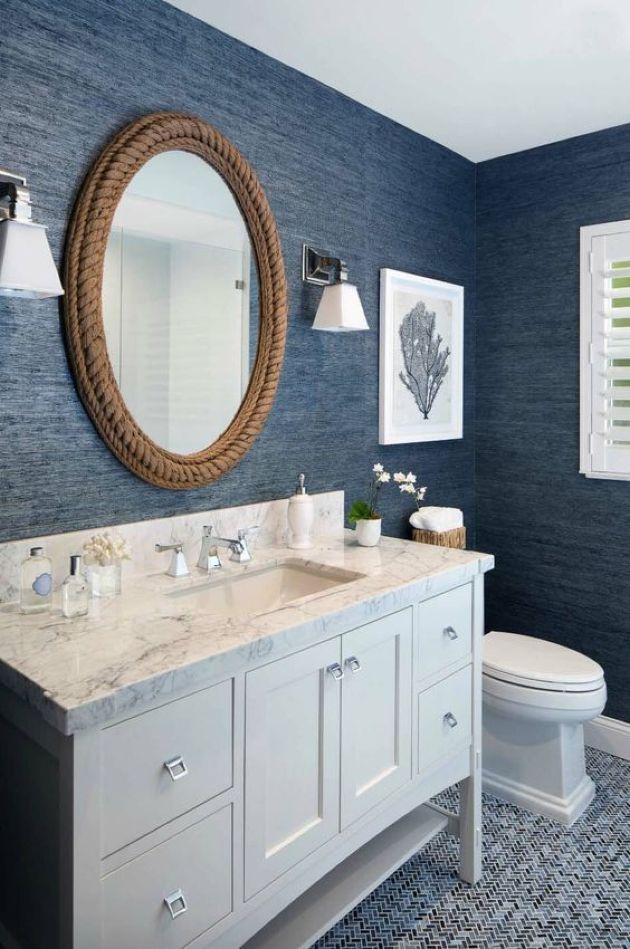 Navy Blue Bathroom Decor Ideas DEKORKGRFJ