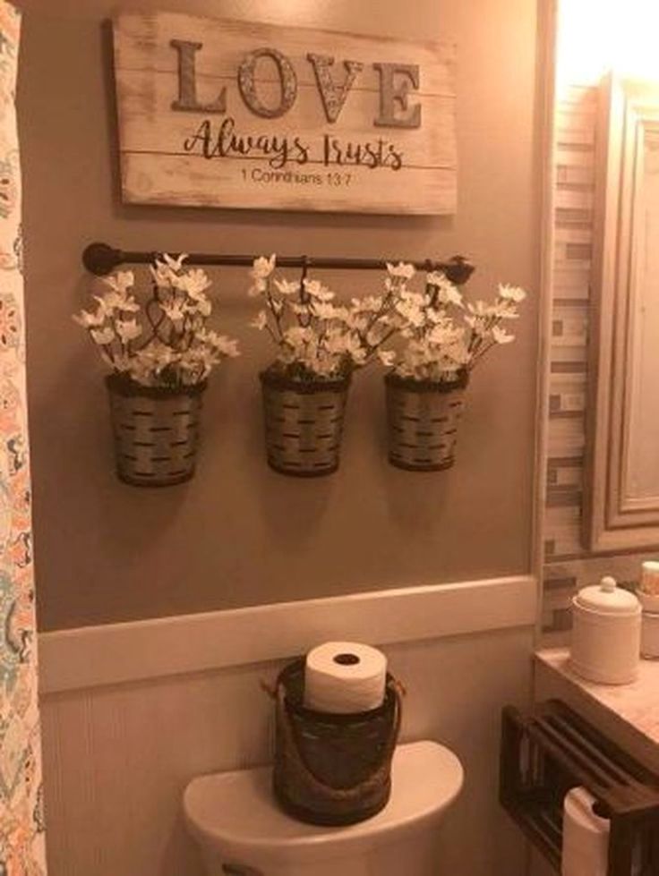DIY Bathroom Decor Ideas bathroomdesign Half bathroom decor, Rustic