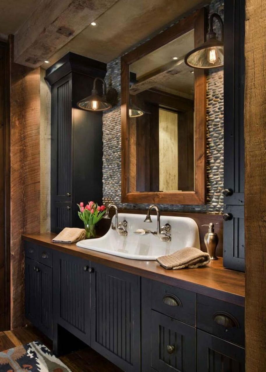 32 Awesome Rustic Bathroom Decorating Ideas BELIHOUSE Western
