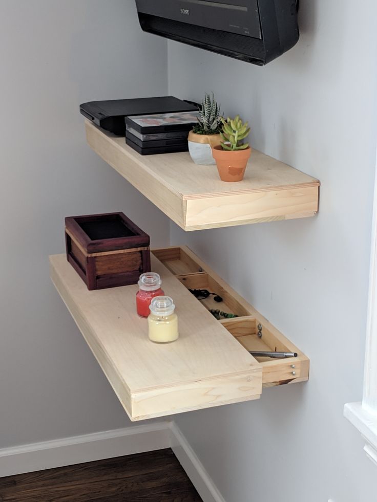 Floating Shelf with hidden compartment Etsy in 2020 Floating