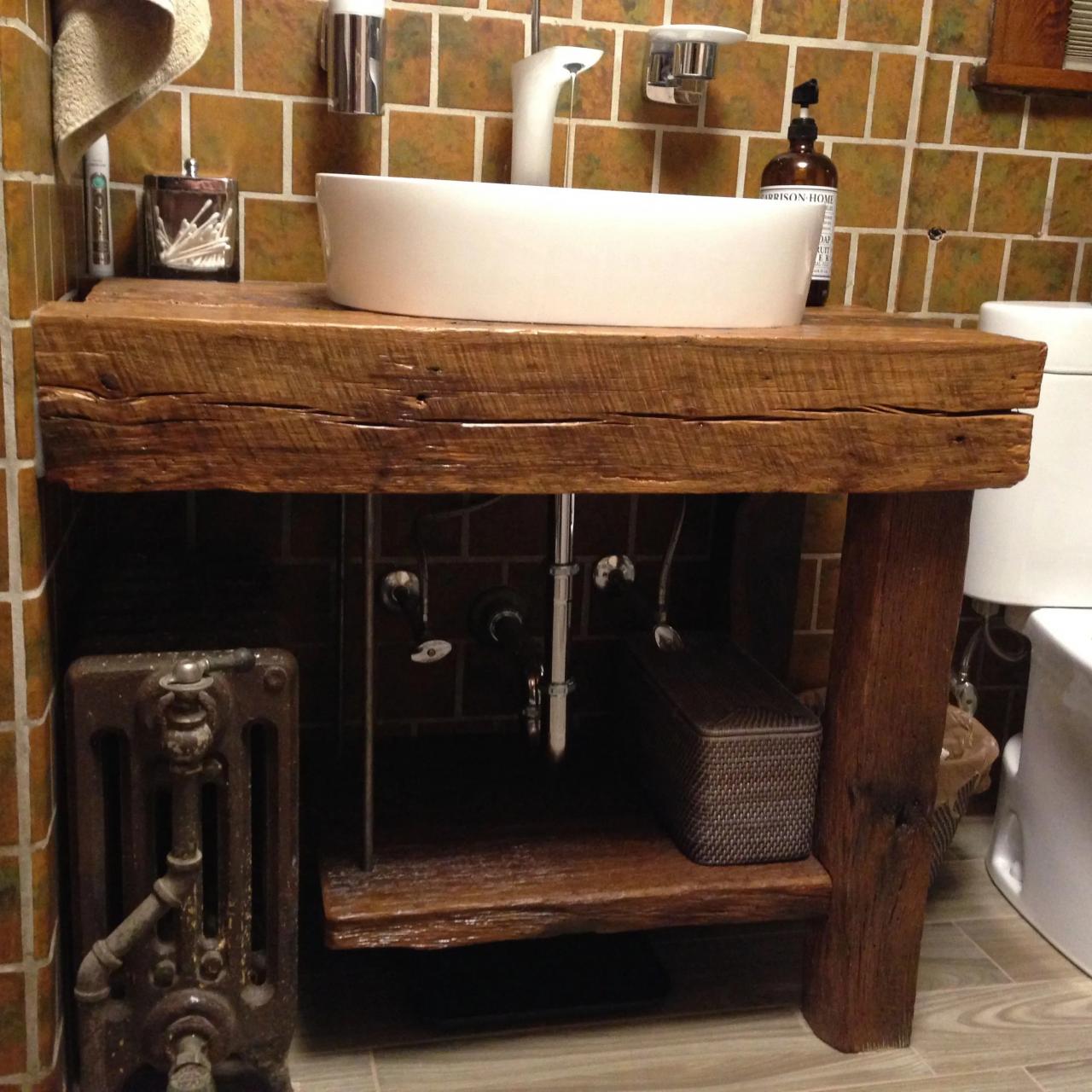 Hand Crafted Rustic Bath Vanity Reclaimed Barnwood by Intelligent