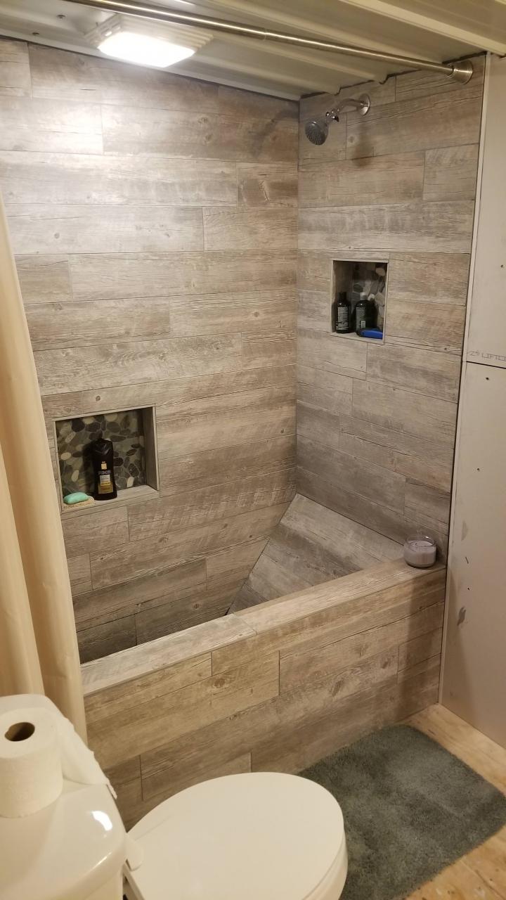 Just Finished the Custom Shower/Bathtub in my apartment. All made out