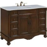 Elegant Decor 48" Single Bathroom Vanity Set In Teak Color VF1034 From