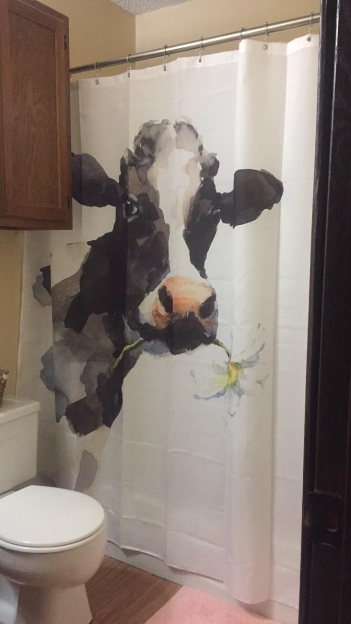 Cow Kitchen Decor, Cow Decor, Patterned Shower Curtain, Shower Curtains