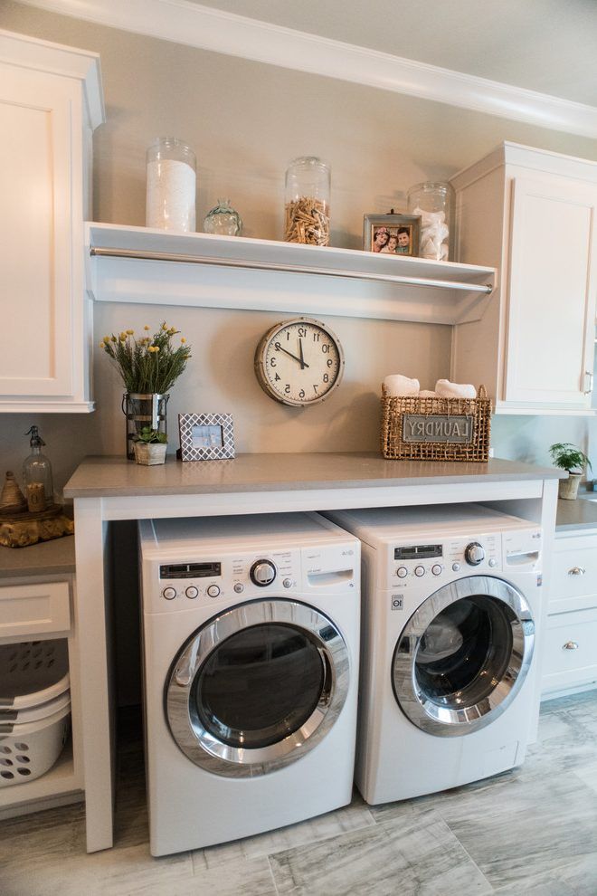 hanging rod and shelf ideas laundry room transitional with glass