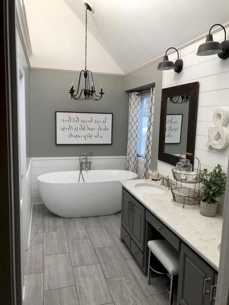 47+ Luxury Small Farmhouse Bathroom Decor Ideas and Remoddel to Inspire