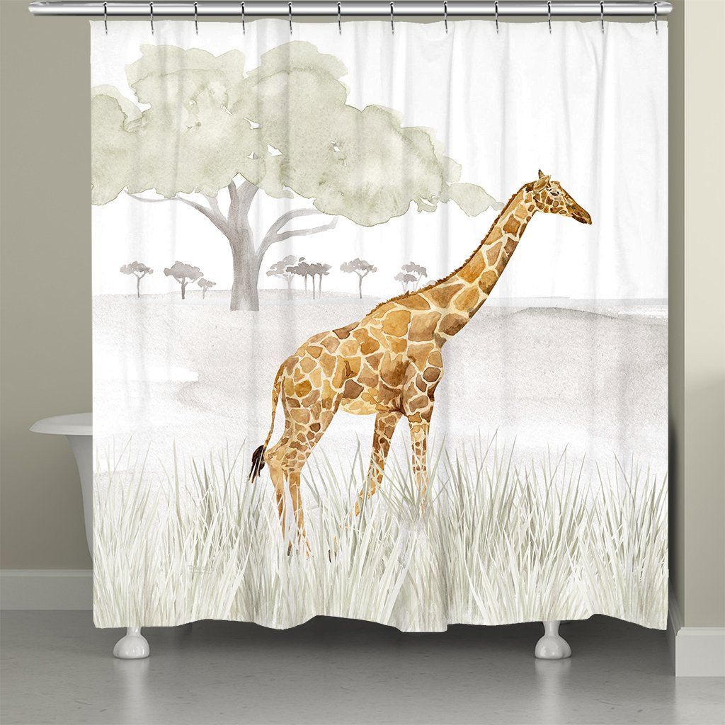 Giraffe Shower Curtain in 2021 Giraffe, Giraffe decor, Curtains