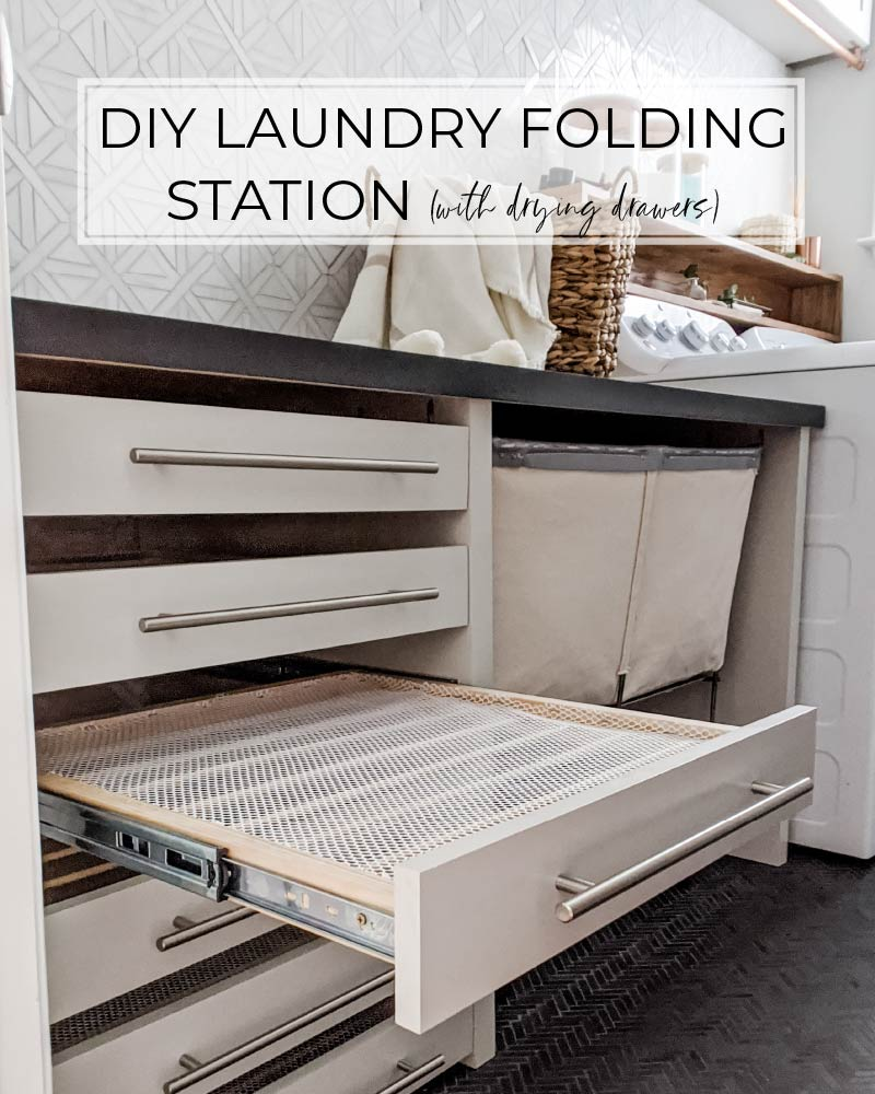 The Best DIY Laundry Room Folding Station with Drying Racks Laundry