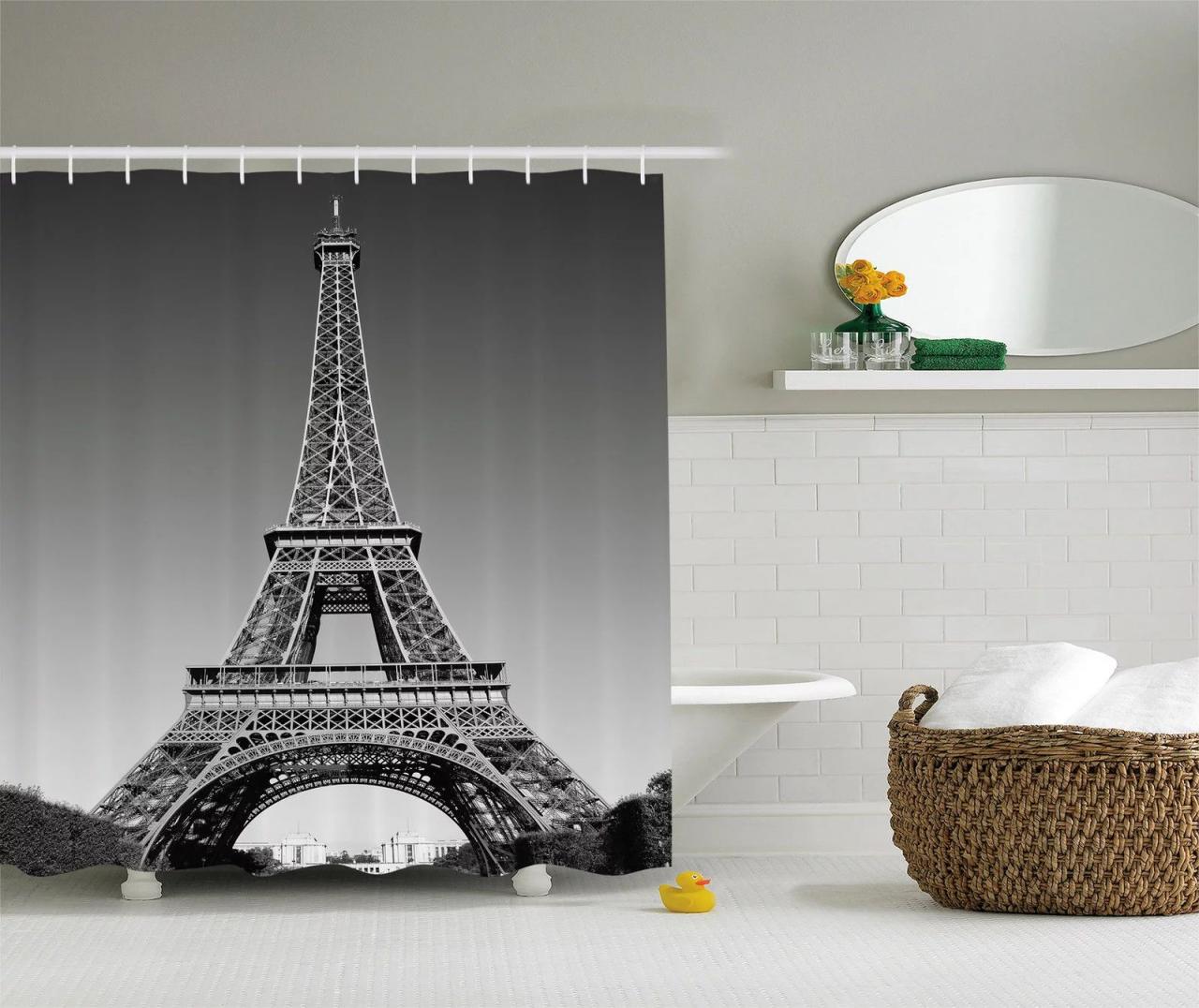 Eiffel Tower Decor Paris Landmark Monochrome Picture Of Cityscape