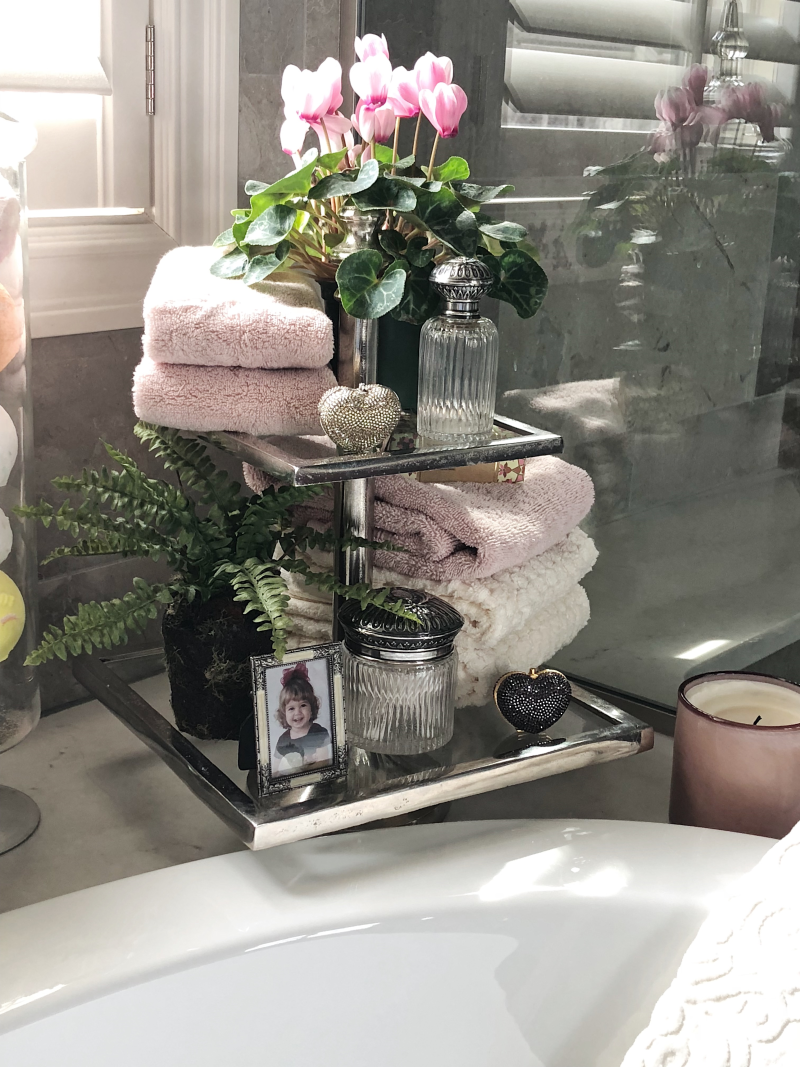 How to Decorate Tiered Trays Part Two Bathroom decor, Restroom