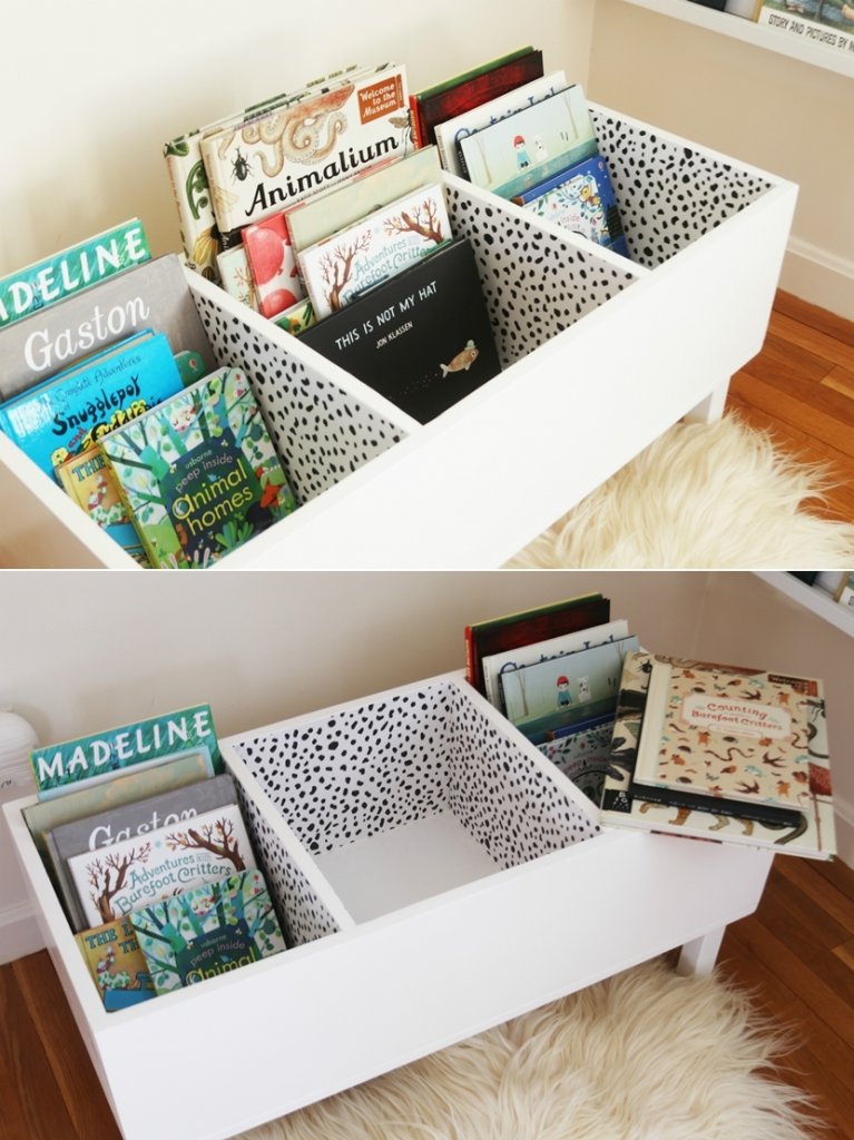 10 Easy DIY Kids Book Storage Ideas