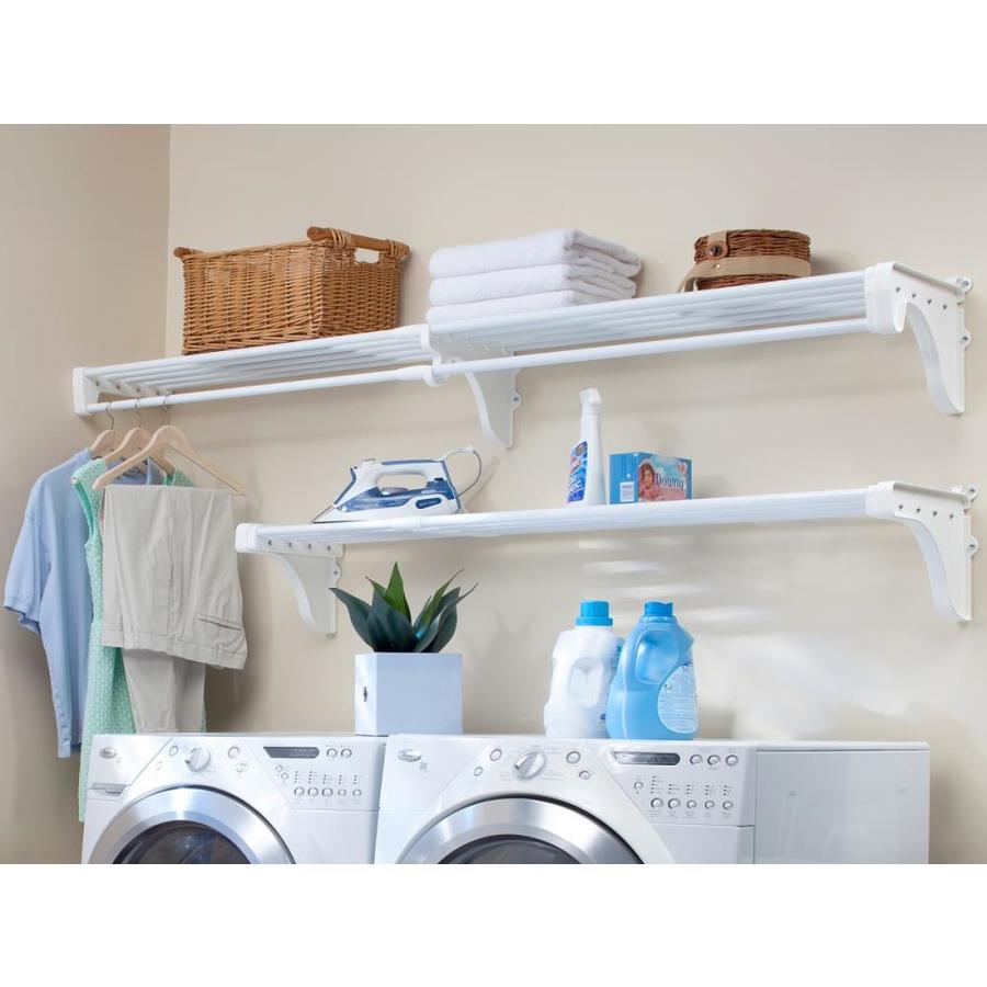 EZ Shelf EZ Shelf DIY Expandable Laundry Room Shelving Kit 1 Rod and