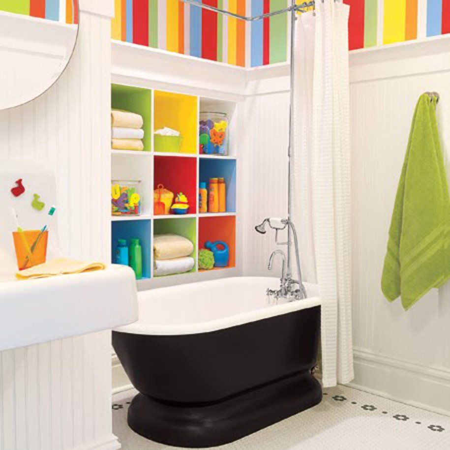 30 Colorful and Fun Kids Bathroom Ideas Kids bathroom design, Modern