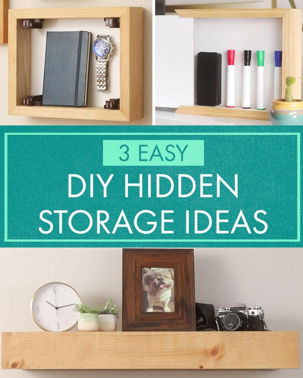 3 HiddenStorage Ideas Diy hidden storage ideas, Hidden storage, Diy