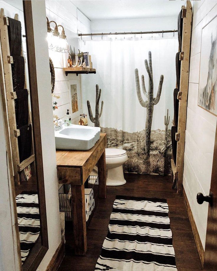 Save A Room In Your Home For This Southwestern Style Bathroom Brown