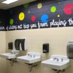 Related image School bathroom, School wall art, School restroom