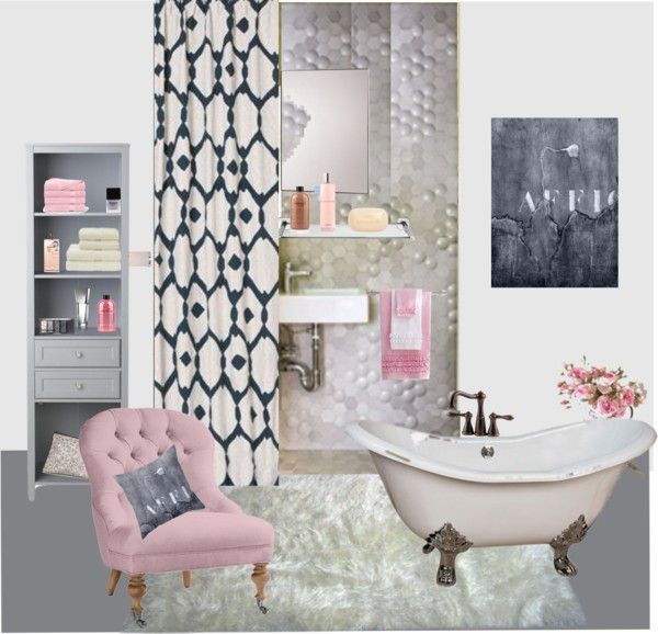 pink and grey bathroom Best home interior design, Best interior