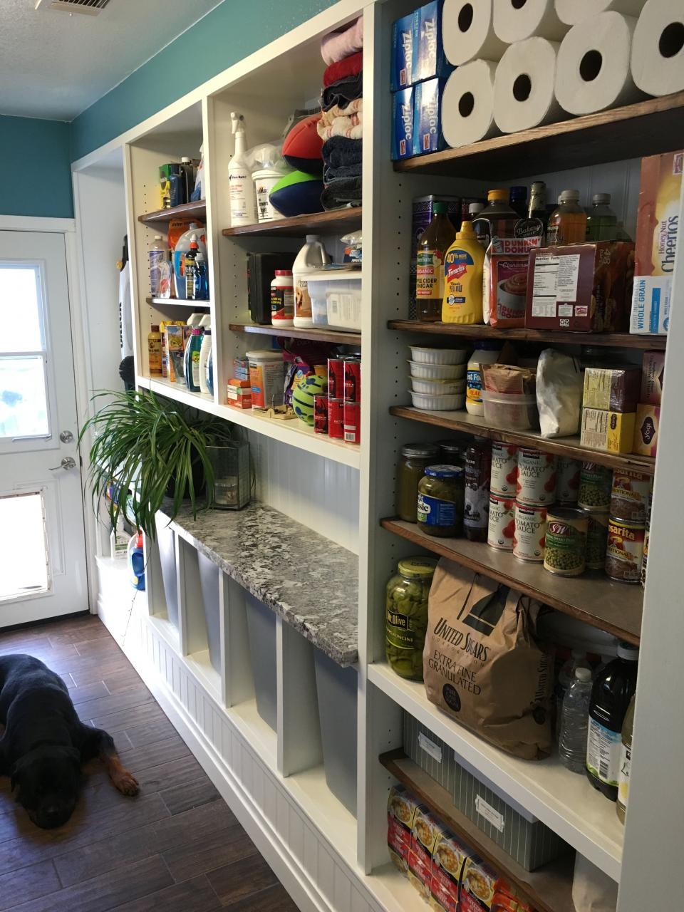 Built in pantry in our laundry room. Built in