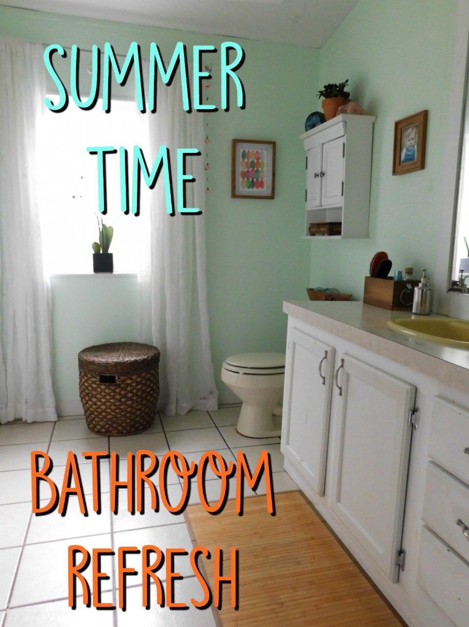 Summertime Bathroom Refresh update your bathroom decor this summer