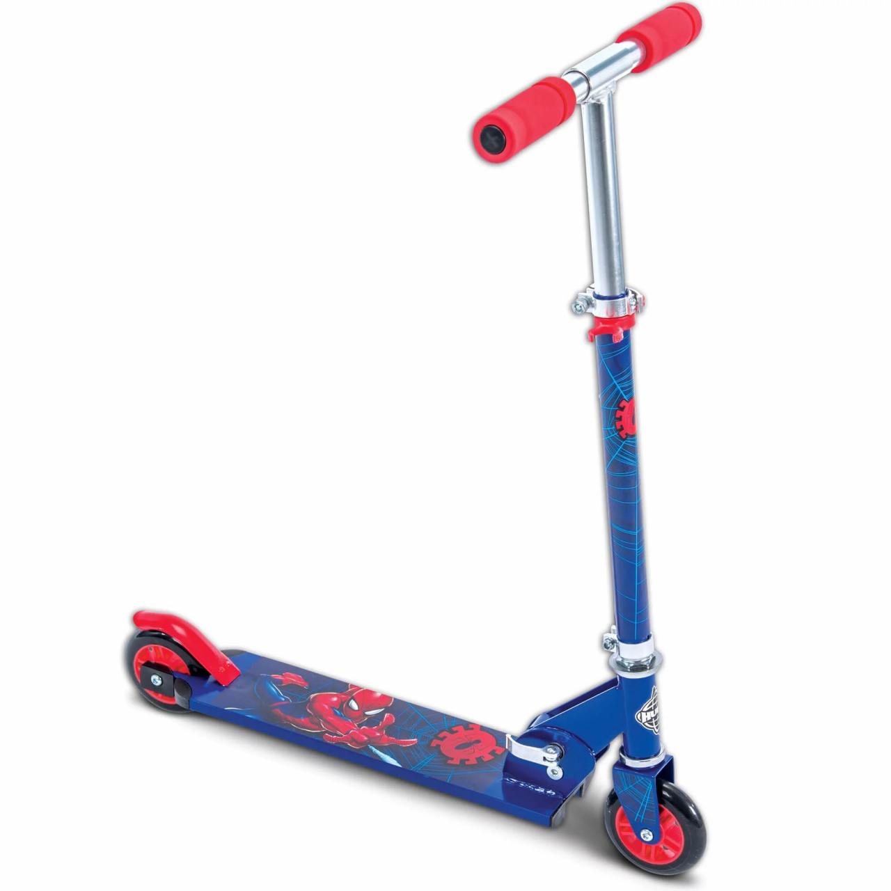 Marvel SpiderMan Boys' Inline Folding Scooter, by Huffy