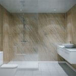Bathroom wall panels visualiser sandstone Bathroom wall panels