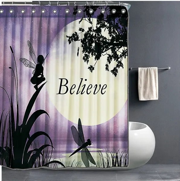 Fairy Moonlight Purple Shower Curtain Bathroom Home Decor Wish
