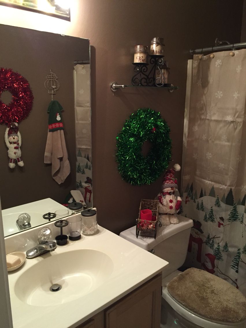 Snowman Bathroom Theme Christmas bathroom decor, Christmas bathroom