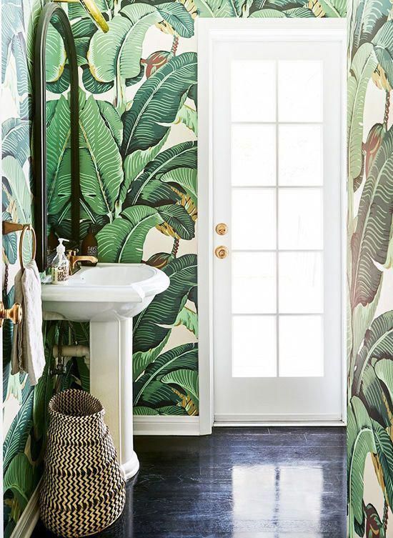 bathroom wallpaper botanical 25 Ways To Decorate With Botanical Prints