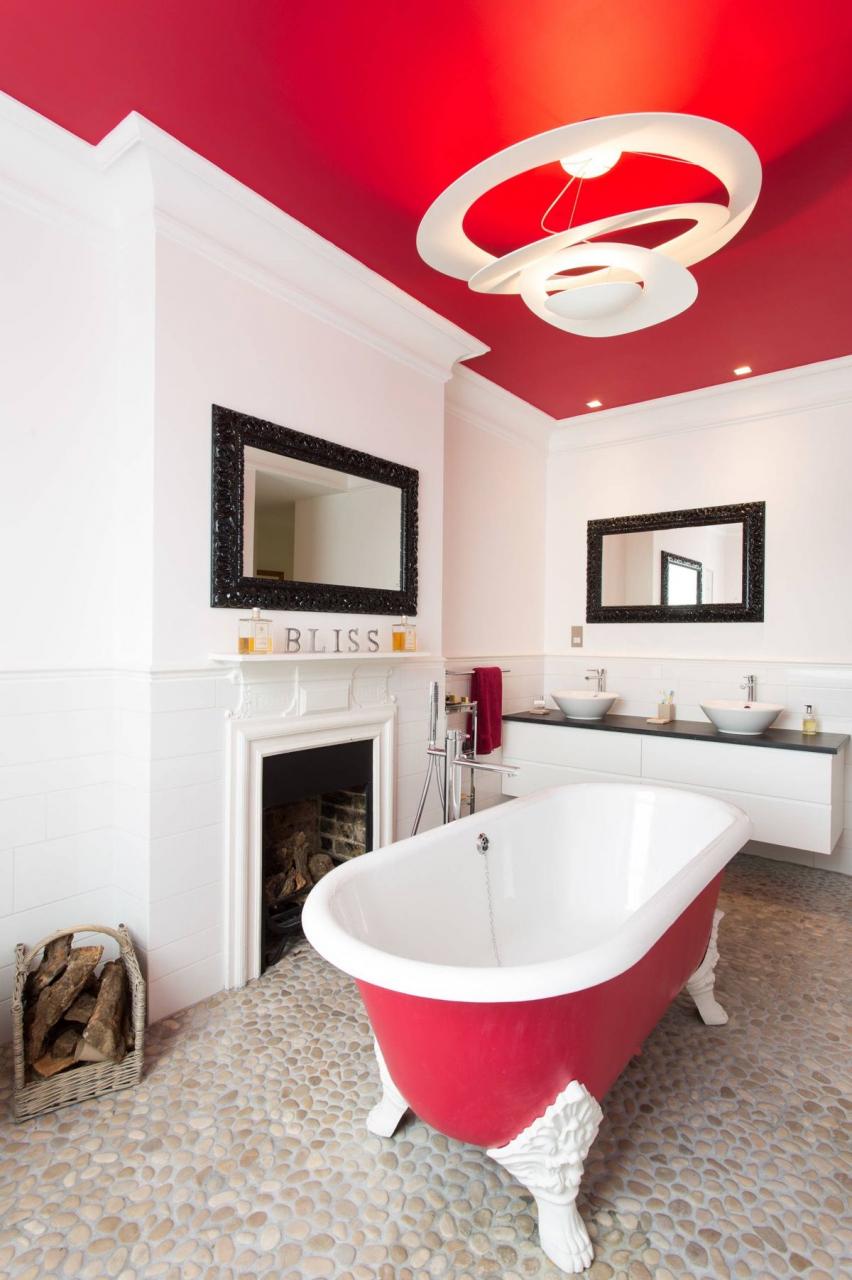 51 Red Bathrooms Design Ideas With Tips To Decorate And Accessorize