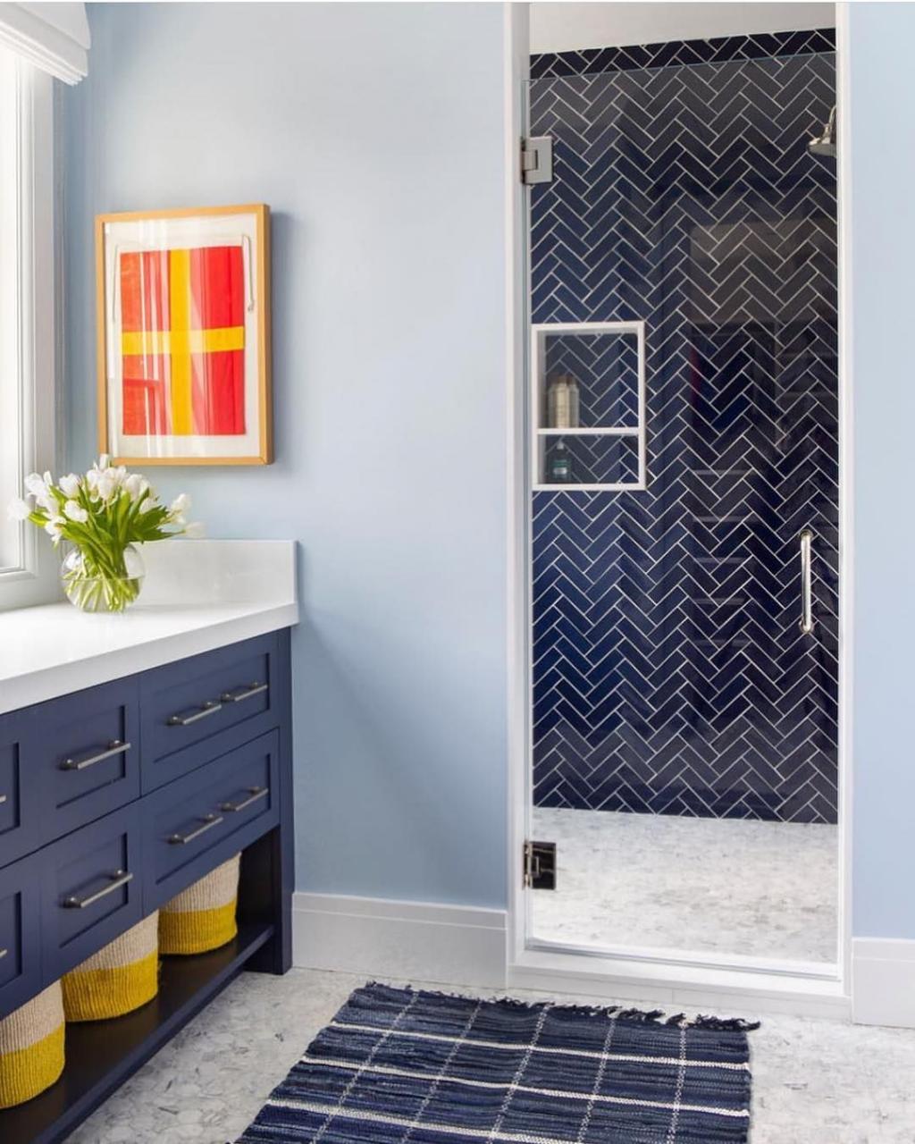 Bathrooms Of Instagram (Bathroom Design Ideas) Light blue bathroom