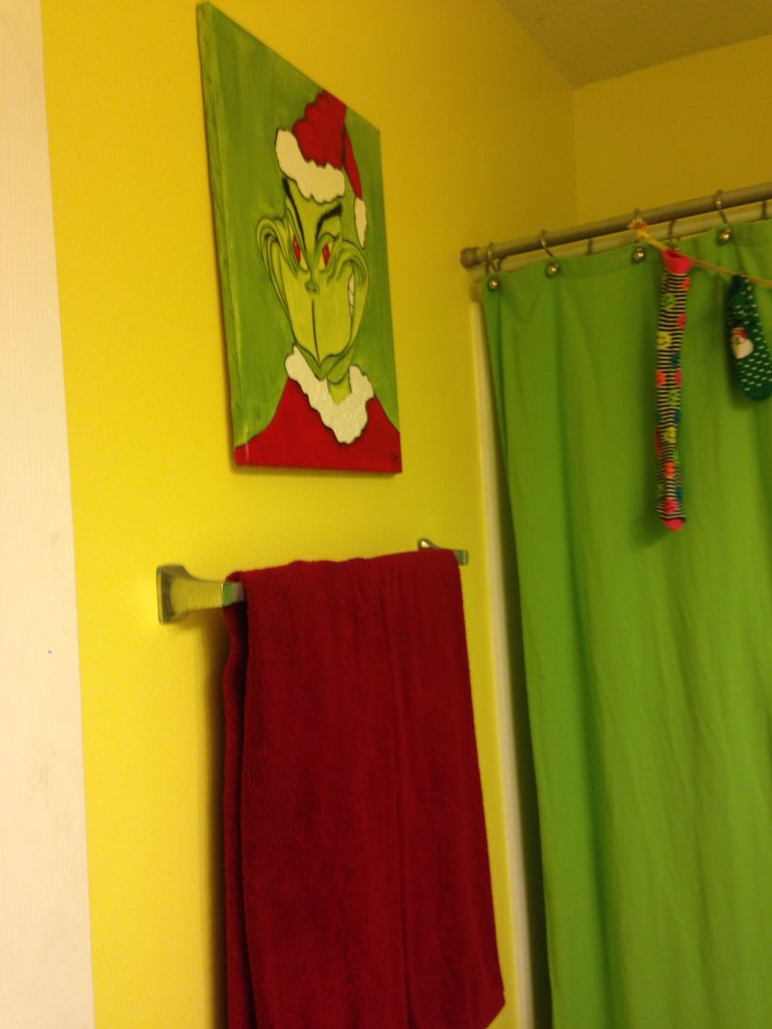 Grinch bathroom painting Christmas bathroom, Grinch christmas, Grinch