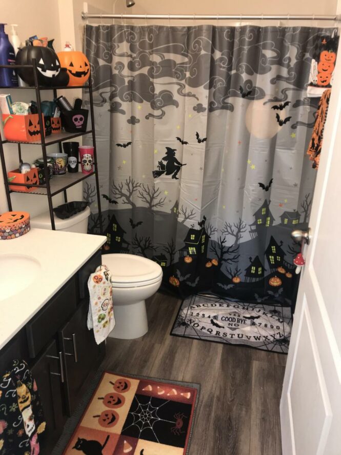 45 Inspirational Halloween Bathroom Shower Curtain